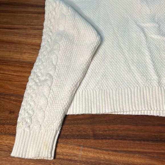American eagle‎ white baggy cable knit sweater loose fit soft pull over sweater - Picture 8 of 8